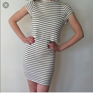 Striped bodycon dress